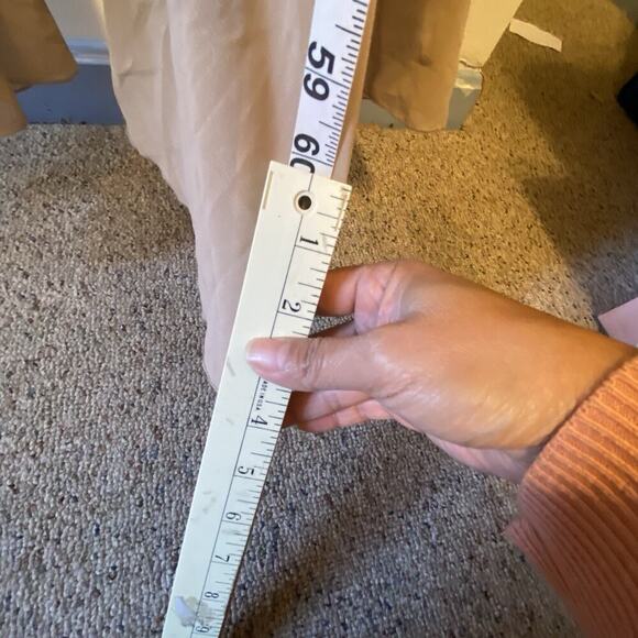 Maya Tall OveralDress Nude Sequins SheerLace Zip Sleeveless Ruffle 90s Festive 4 - Picture 12 of 12